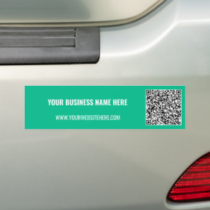 Custom QR Code Business Bumper Stickers Example