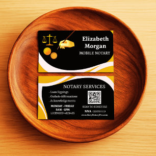 Custom QR Code Business Card for Mobile Notary 