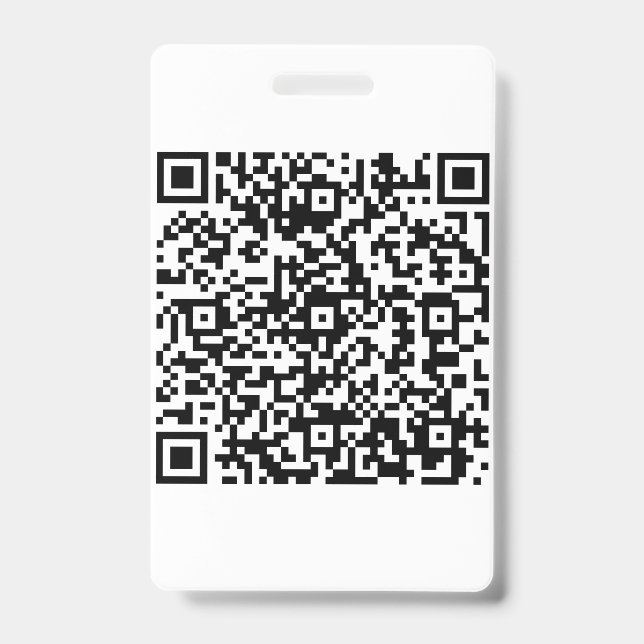Custom QR Code business ID Badge (Front)