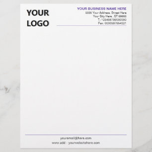 Custom QR Code Business Logo Letterhead Template