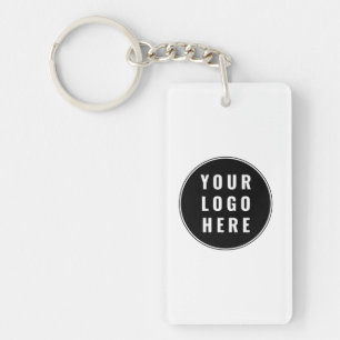 Custom QR Code Business Logo Modern Key Ring
