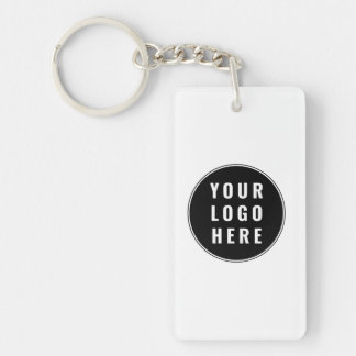 Custom QR Code Business Logo Modern Key Ring