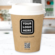 Custom QR Code Business Logo Modern Kraft