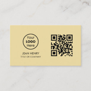 Custom QR Code Business Logo Modern Professional Business Card