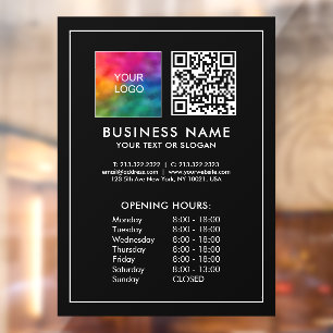 Custom QR Code Business Logo Opening Hours Shop