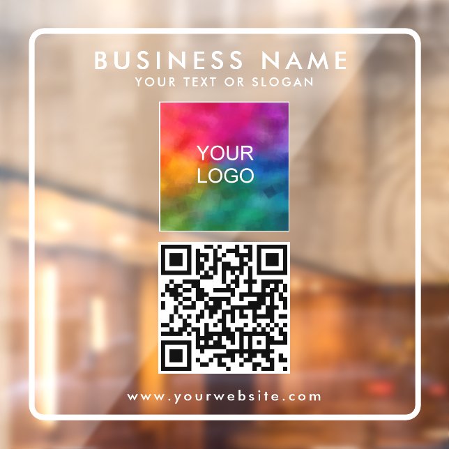 Custom QR Code Business Logo Text Simple (Sheet 2)