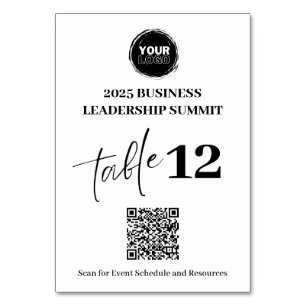 Custom QR Code Business Meetings or Conference Table Number