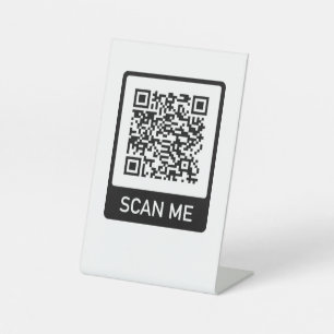 Custom QR Code business Pedestal Sign