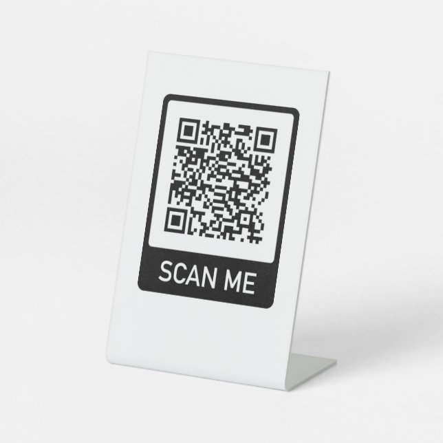 Custom QR Code business  Pedestal Sign (Front)