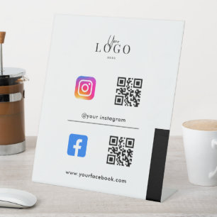 Custom QR Code Business Social Media Sign