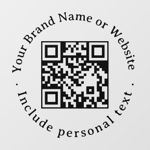Custom QR Code Business Window Cling Decal