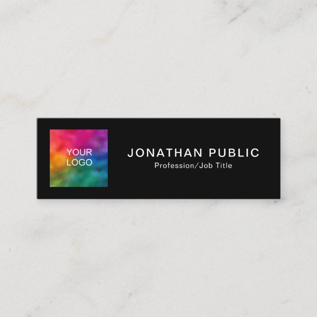 Custom QR Code Company Logo Employee Name Mini Calling Card (Front)