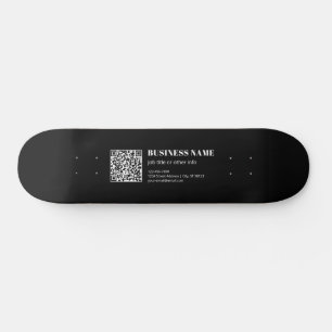 Custom QR code & Editable Retro-Modern Text Skateboard