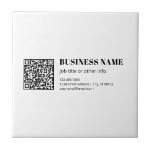 Custom QR code & Editable Retro-Modern Text Tile