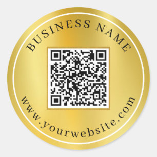 Custom QR Code Elegant Classic Round Sticker