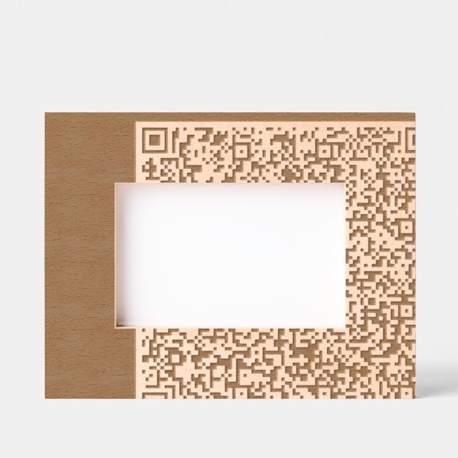 Custom QR Code Etched Frames Personalised Gift (Front)