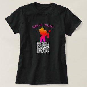 Custom QR Code Info Scan Me Funny Party T-Shirt