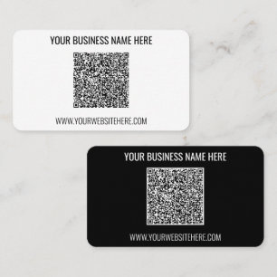 Custom QR Code Info Text and Colours Business Card