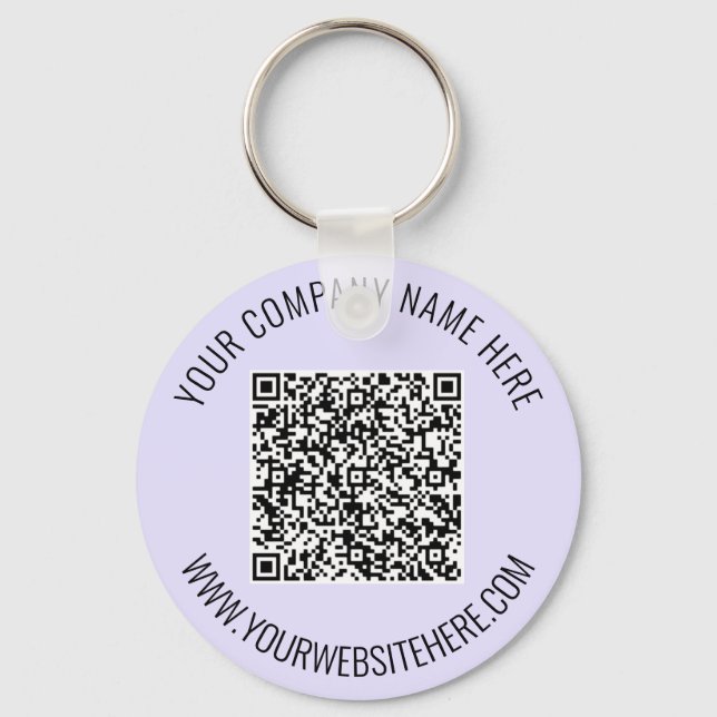 Custom QR Code Info Text and Colours Keychain Gift (Front)