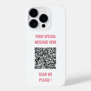 Custom QR Code Info Text Surprise iPhone Case Gift