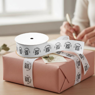 Custom QR code labels Ribbon Grosgrain Ribbon