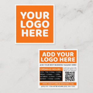 Custom QR Code Logo Brand Colour Company Square Business Card