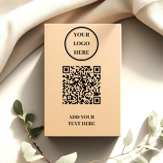 Custom QR Code & Logo Self-Inking Stamp