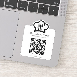 Custom QR Code Menu Sticker
