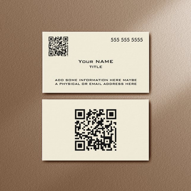Custom QR Code Modern Bone Business Card (Creator Uploaded)