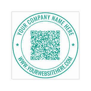 Custom QR Code Modern Stamp Your Name Website