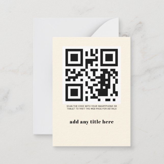 Custom QR Code Modern Trendy Card (Front)