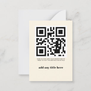 Custom QR Code Modern Trendy Card