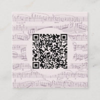 Custom QR Code Music Notes Frame Wedding