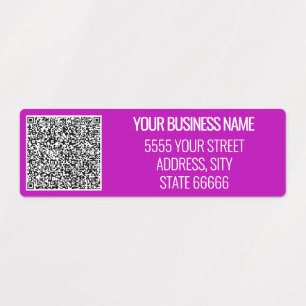 Custom QR Code Name Address Labels Template