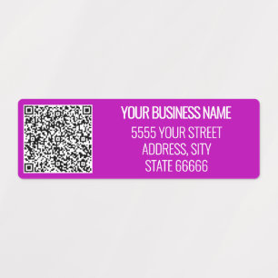 Custom QR Code Name Address Labels - Your Colours
