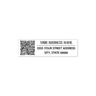 Custom QR Code Name Custom Text Address Stamp