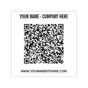 Custom QR Code Name Website Personalised Stamp