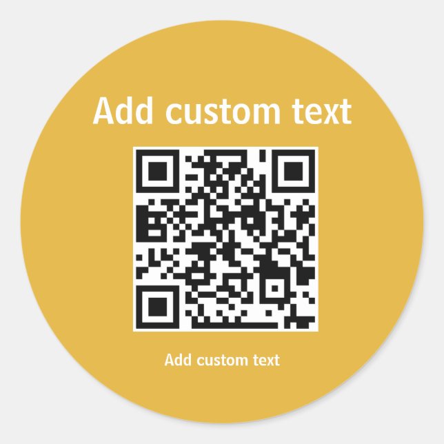 custom QR code personalised promotion sticker (Front)