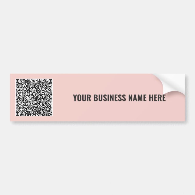 Custom QR Code Promotional Bumper Stickers Example (Front)