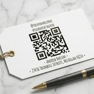 Custom QR Code Rubber Stamp
