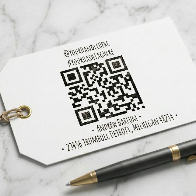 Custom QR Code Rubber Stamp (Custom QR Code Rubber Stamp)