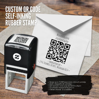 Custom QR Code Rubber Stamp