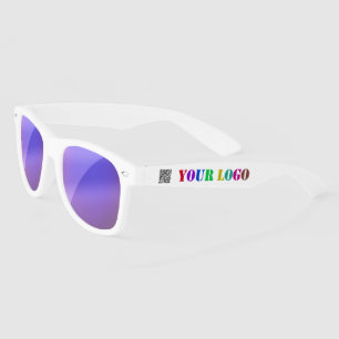 Custom QR Code Scan and Company Logo Sunglasses