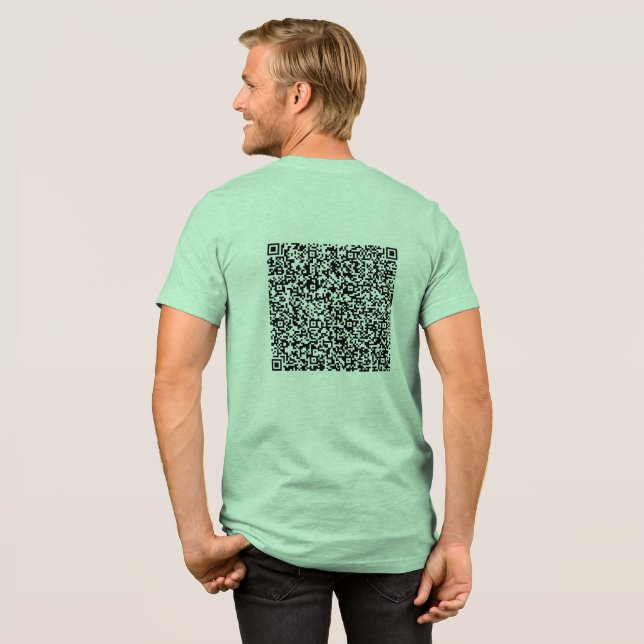 Custom QR Code Scan Design Your Own Funny Gift Tri-Blend Shirt (Back Full)