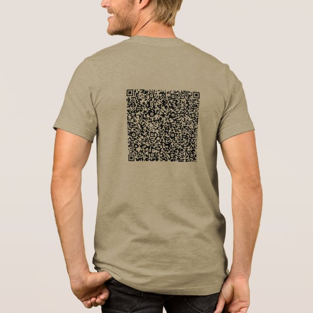 Custom QR Code Scan Design Your Own Personalised Tri-Blend Shirt (Back)