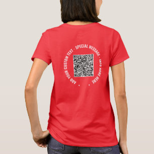 Custom QR Code Scan Info and Text T-Shirt Gift