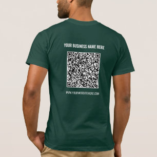 Custom QR Code Scan Info Name Website T-Shirt