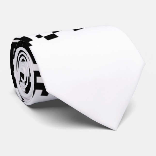 Custom QR Code Scan Info Neck Tie Your Colours (Rolled)