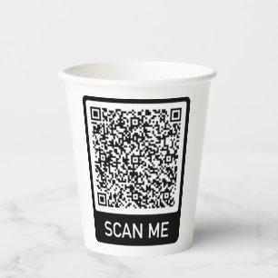 Custom QR Code Scan Info Personalised Paper Cups