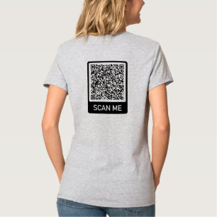 Custom QR Code Scan Info Personalised T-Shirt